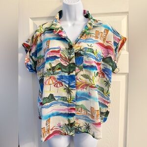 New Preswick & Moore Multicolor Women's Button Down Top - Size L